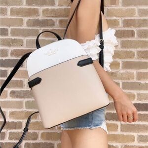 Kate Spade Cream and Black Backpack